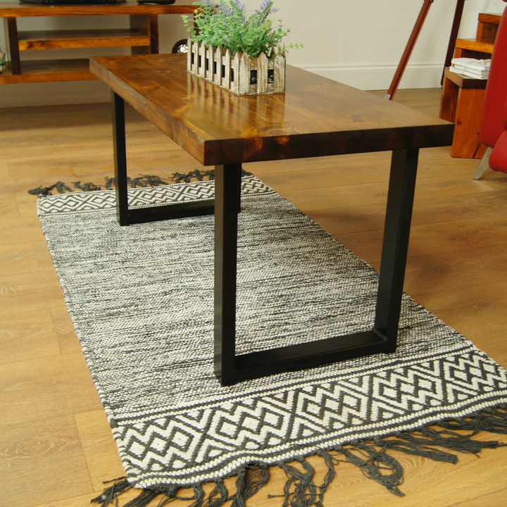 Set 2 picioare metalice masa, Dreptunghi,  Inaltime 40 cm, Bancuta / Masa cafea [3]