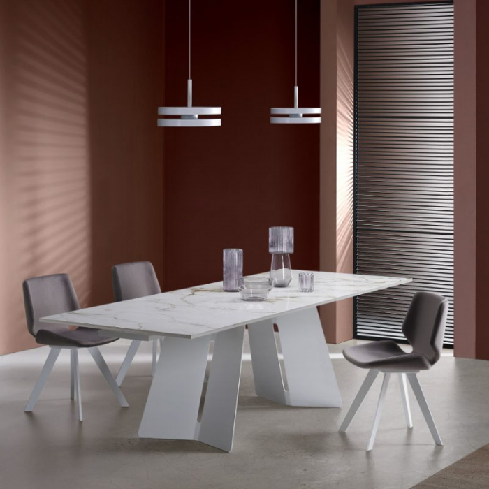 Set 2 picioare metalice masa, MSV056,  Inaltime 71 cm, Masa dining, Birou [2]