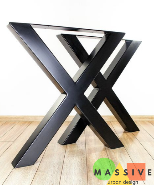 Set picioare metalice X, Inaltime 71 cm, Masa dining, Birou [2]