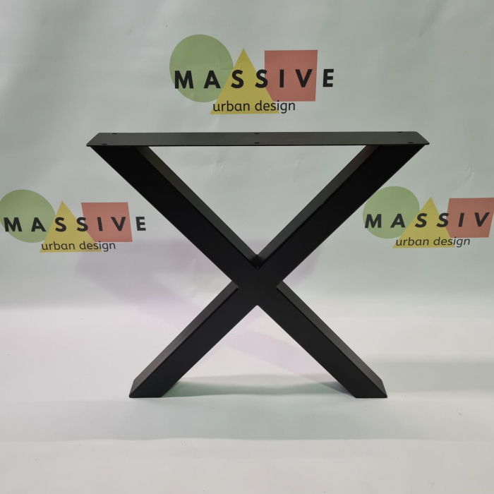 Set picioare metalice X, Inaltime 71 cm, Masa dining, Birou [5]