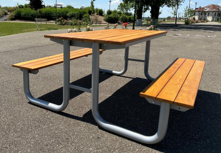 Mese cu bancuta - Masa Picnic cu Bancute Massive Design | Structura Metalica