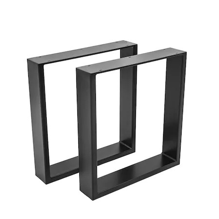 Picioare metalice masa de cafea - Set 2 picioare metalice masa, Dreptunghi,  Inaltime 40 cm, Bancuta / Masa cafea