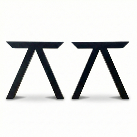 Seturi de picioare pentru mese - Set picioare metalice reverse V, inaltime 71 cm, Masa dining, Birou