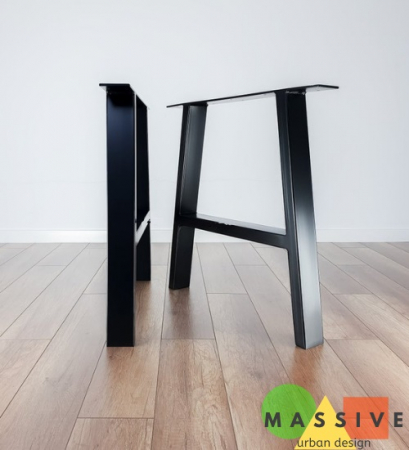 Picioare pentru mese - Set picioare metalice Tip A, inaltime 71 cm, Masa dining, Birou