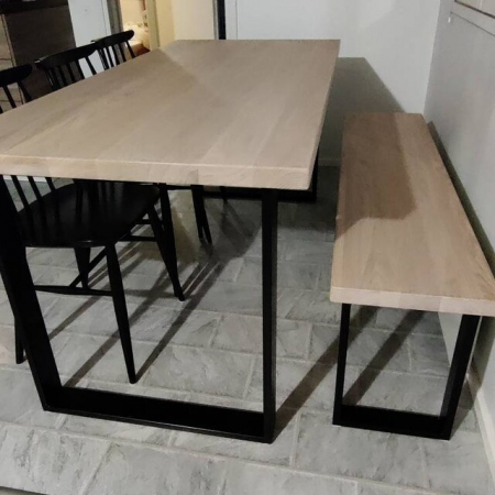 Set picioare metalice tip dreptunghi, latime 70 cm, Masa dining, Birou [5]