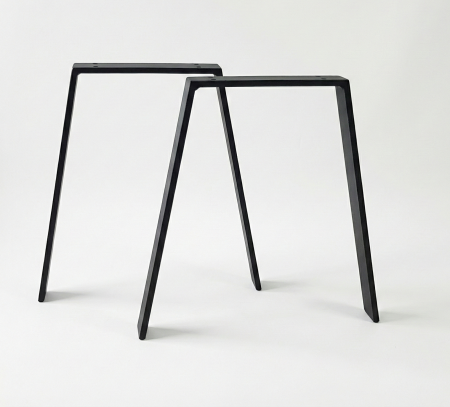 Seturi de picioare pentru mese - Set picioare metalice tip Trapez Slim, Masa dining, Birou