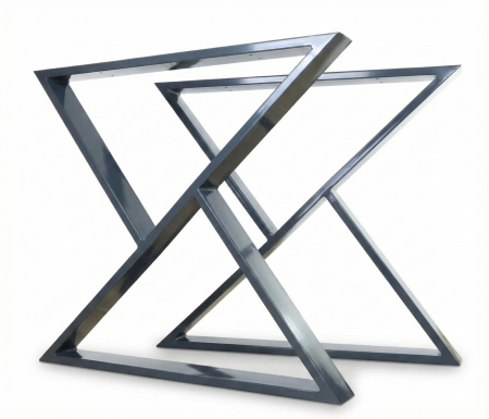 Seturi de picioare pentru mese - Set picioare metalice TriangleS, Inaltime 71 cm, Masa dining, Birou