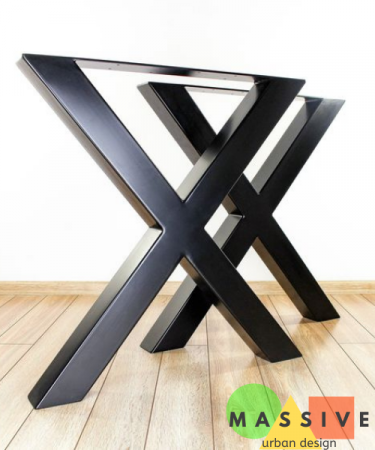 Set picioare metalice X, Inaltime 71 cm, Masa dining, Birou [1]