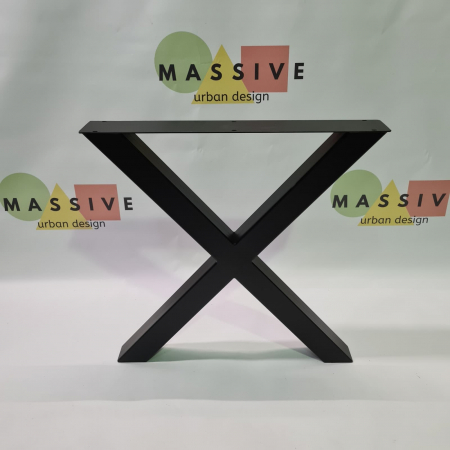 Set picioare metalice X, Inaltime 71 cm, Masa dining, Birou [4]