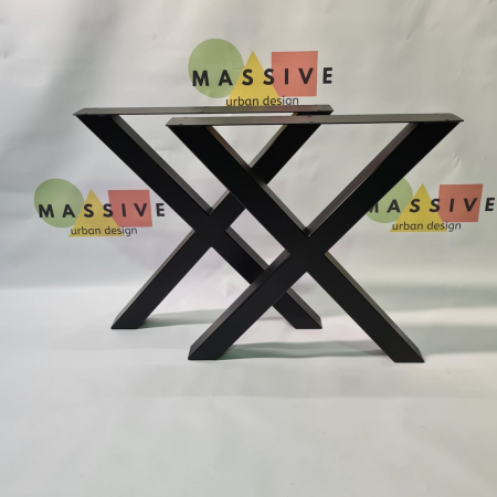 Set picioare metalice X, Inaltime 71 cm, Masa dining, Birou [2]
