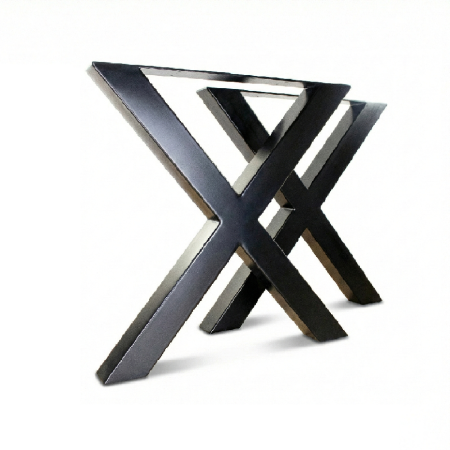 Picioare pentru mese - Set picioare metalice X, Inaltime 71 cm, Masa dining, Birou