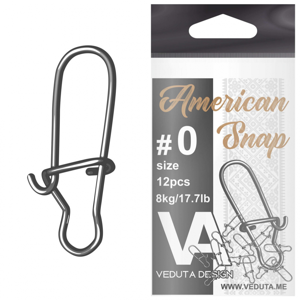 Agrafe VEDUTA “American Snap” - N’0, 12buc, 8kg/17.7lb [1]