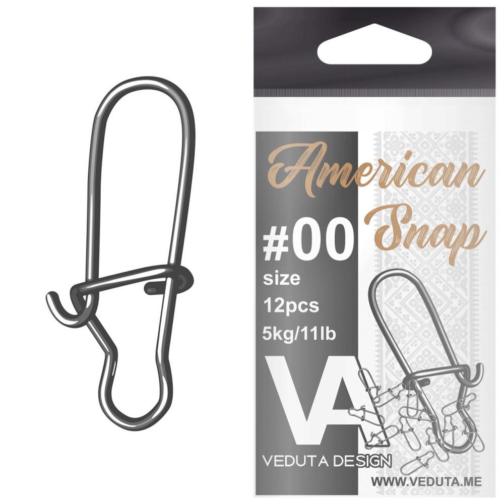 Agrafe VEDUTA “American Snap” - N’00, 12buc, 5kg/11lb [1]