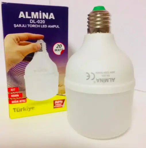 Bec cu acumulator Almina DL-020 (15W), LED Bec [1]