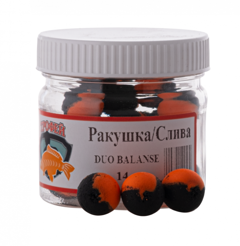 Бойлы насадочные Ракушка-Слива 14mm Duo Balance [1]