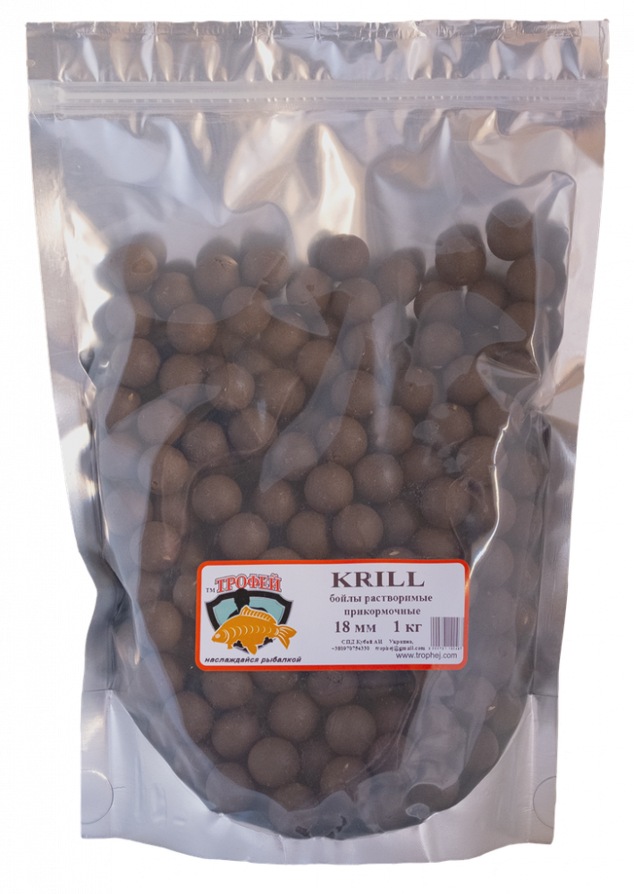 Boiles solubile pentru nadit Krill 20mm 1kg TRAFEI [1]