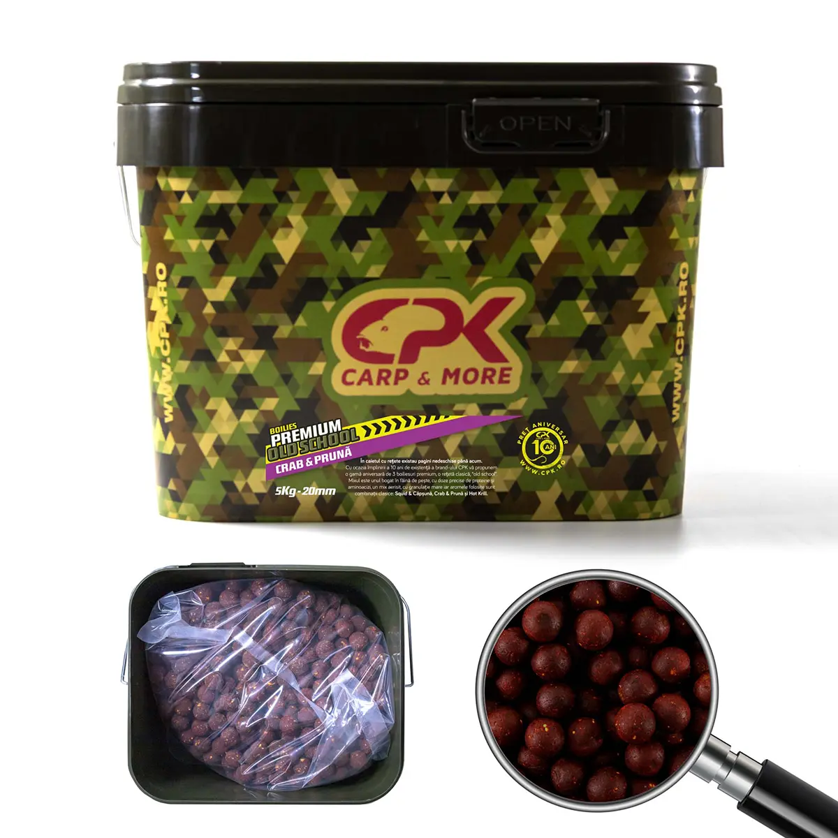 Твёрдые бойлы CPK Old School CRAB&PRUNA, 20мм, 5кг [1]