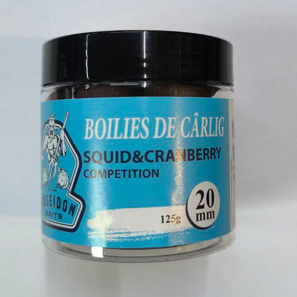 Boilies tare glazurate squid cranberry 20mm 125g POSEIDON [1]
