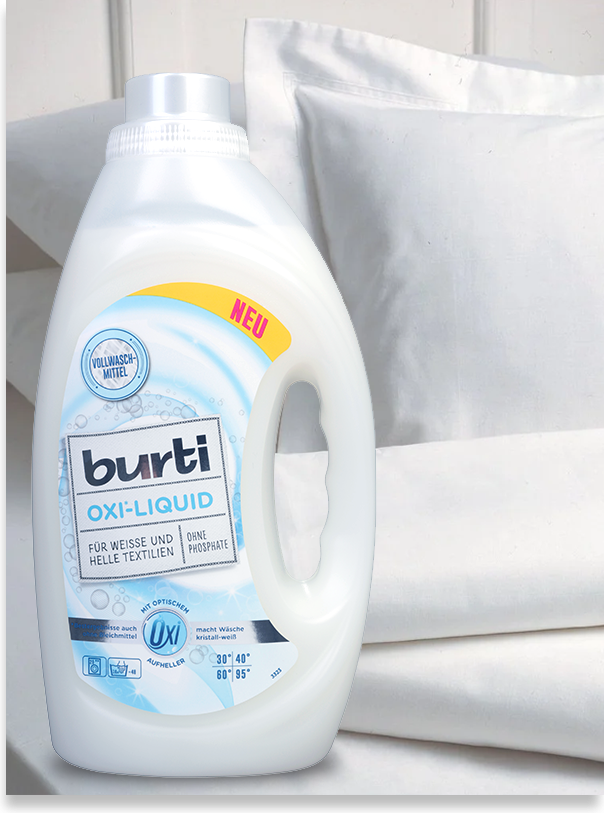 BURTI OXI LIQUID - Жидкое средство для стирки белого белья с кислородным отбеливателем 1.45Л [3]