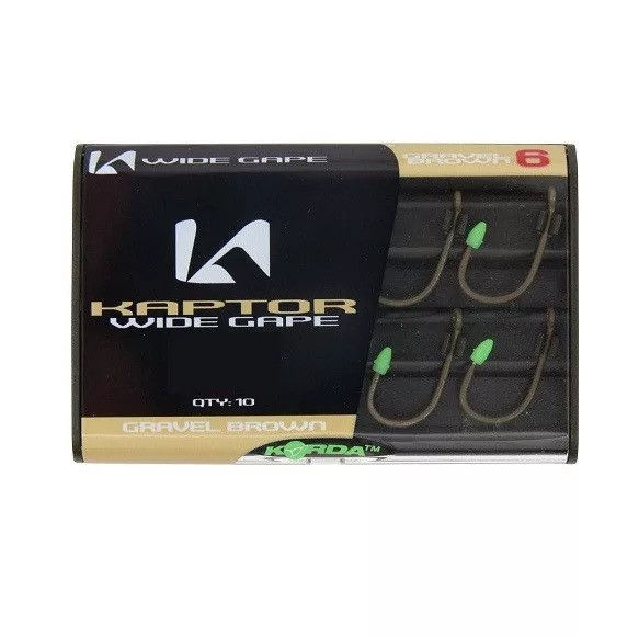 Крючок KORDA Kaptor Kurv Shank #10 Gravel Brown [2]