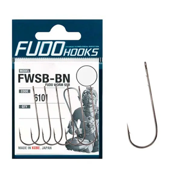 Carlige Fudo Worm SSB BN-6101 Black 1/0 (6 buc) FHBN61011/0 [1]