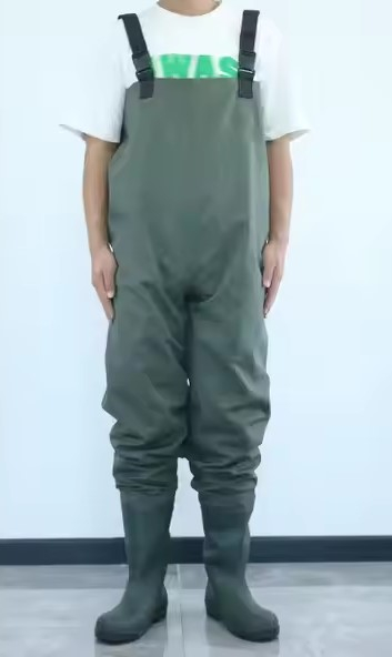 Сапоги Вейдерсы ( Waders )  выше талии ПВХ зеленые разм.43 [2]