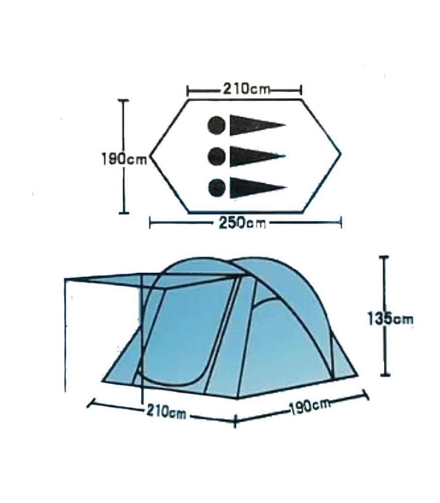 Cort Camping LANYU LY1709 250×190×135cm [2]