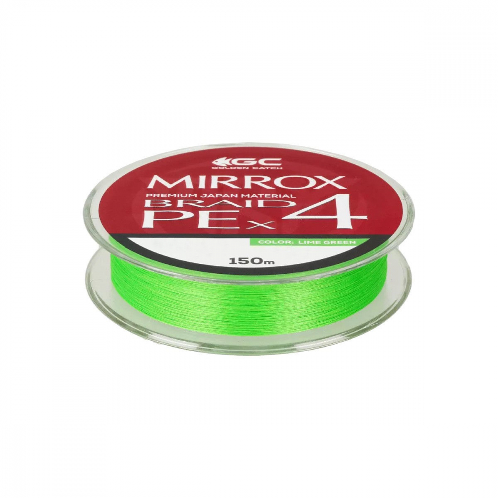 Шнур GC Mirrox PE X4 150m Lime Green + 2m FC #1.0 [2]