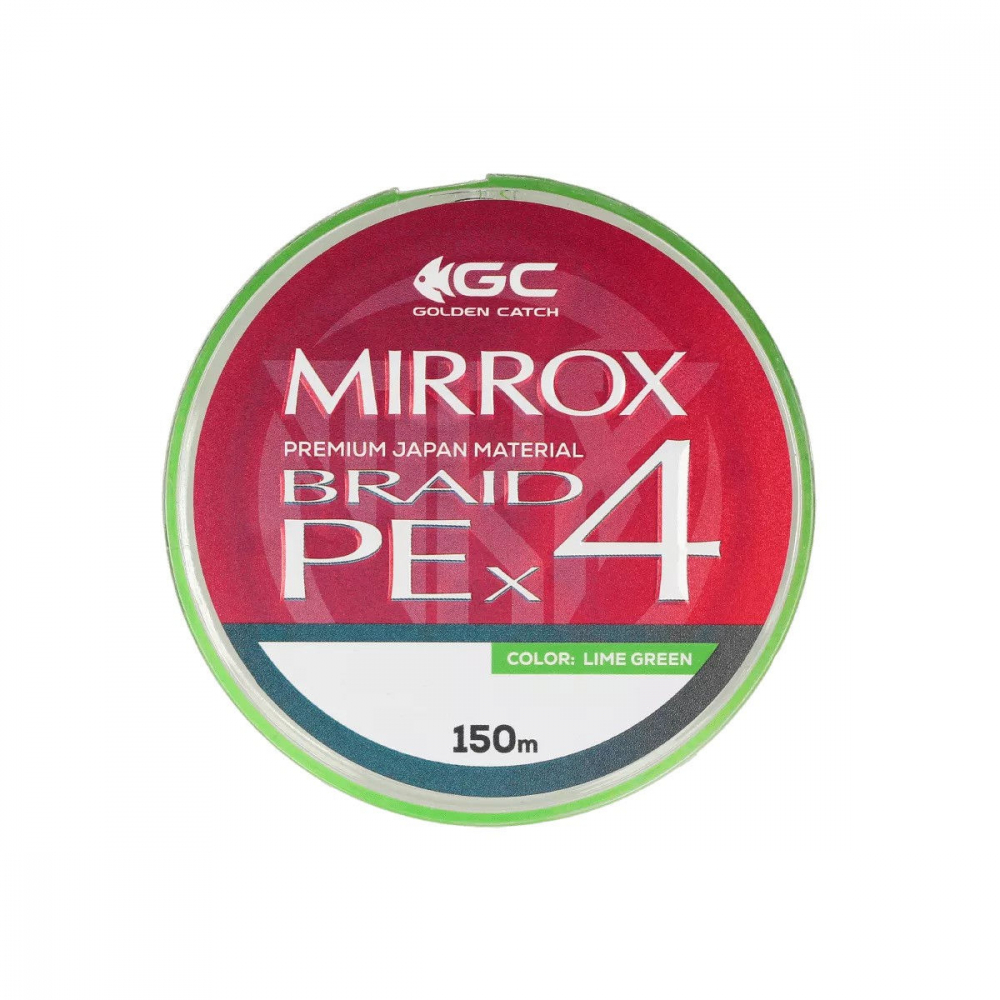 Шнур GC Mirrox PE X4 150m Lime Green + 2m FC #1.2 [3]
