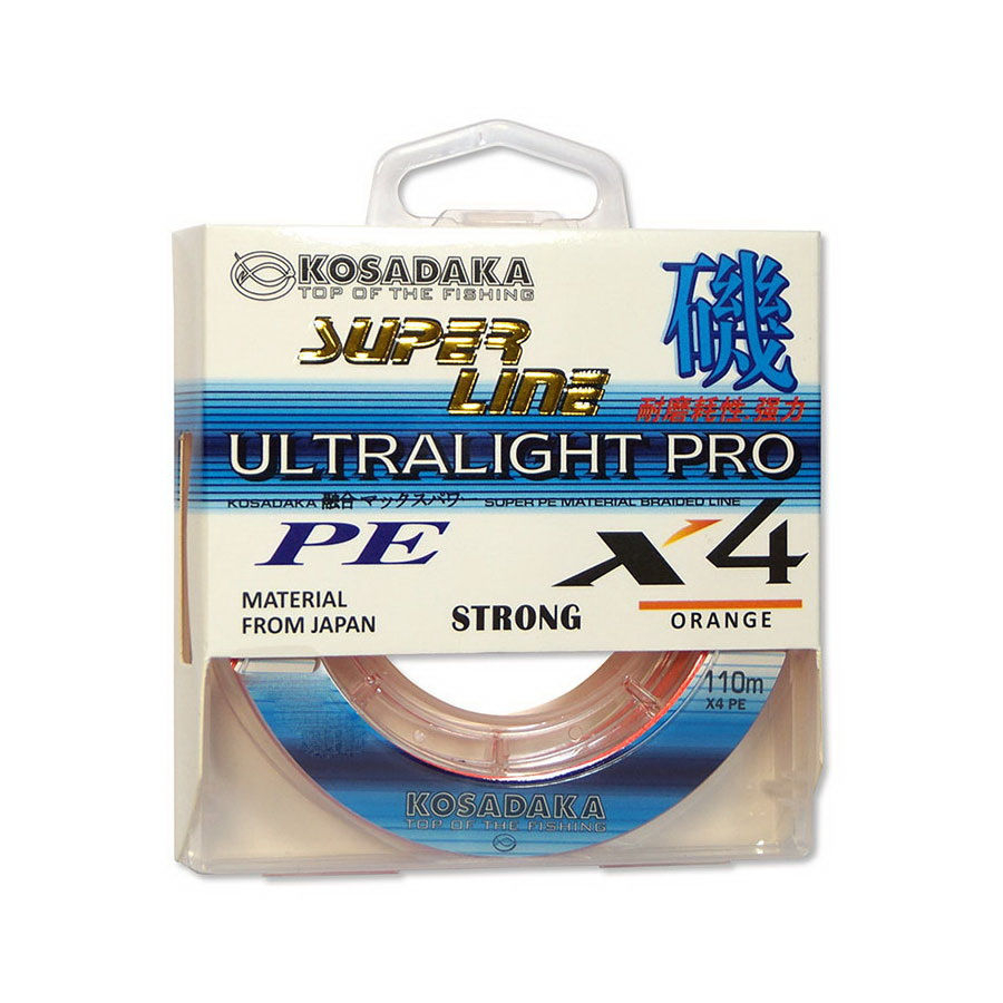 Шнур KOSADAKA PE ULTRA PRO X4 110M 5,70 KG ORANGE 0,10mm [2]