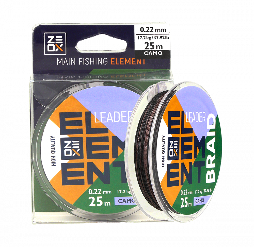 Шнур Zeox Element Leader Braid 25м Camo 0.12мм [1]