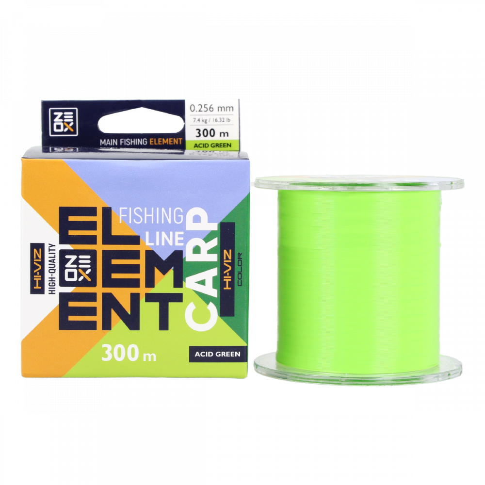 Леска ZEOX Hi-Viz Element Carp 0.350mm 300м Acid Green [1]