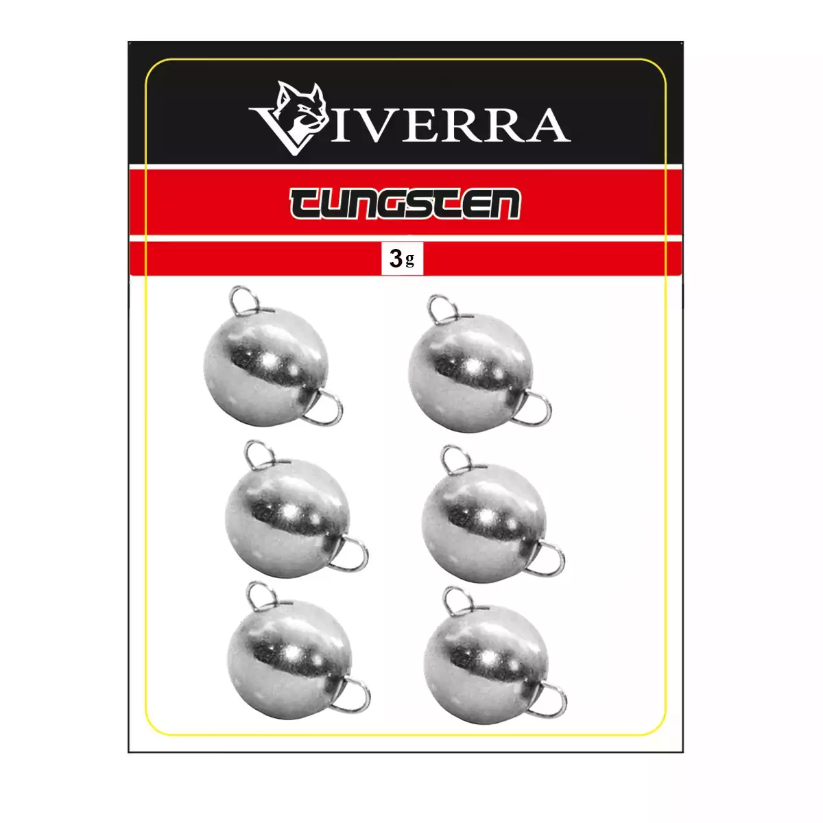 Разборная вольфрамовая чебурашка Viverra 3g Electroplated silver (6шт) [1]