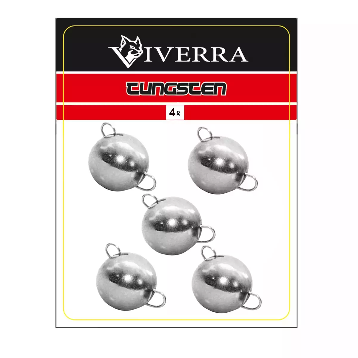 Разборная вольфрамовая чебурашка Viverra 4g Electroplated silver (5шт) [1]