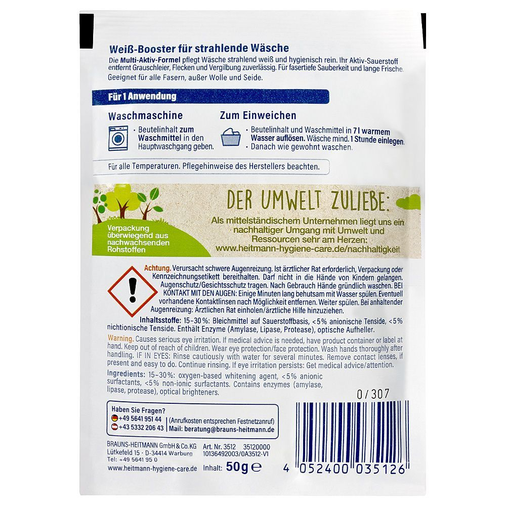 HEITMANN Înălbitor pentru rufe albe, 50 g [2]