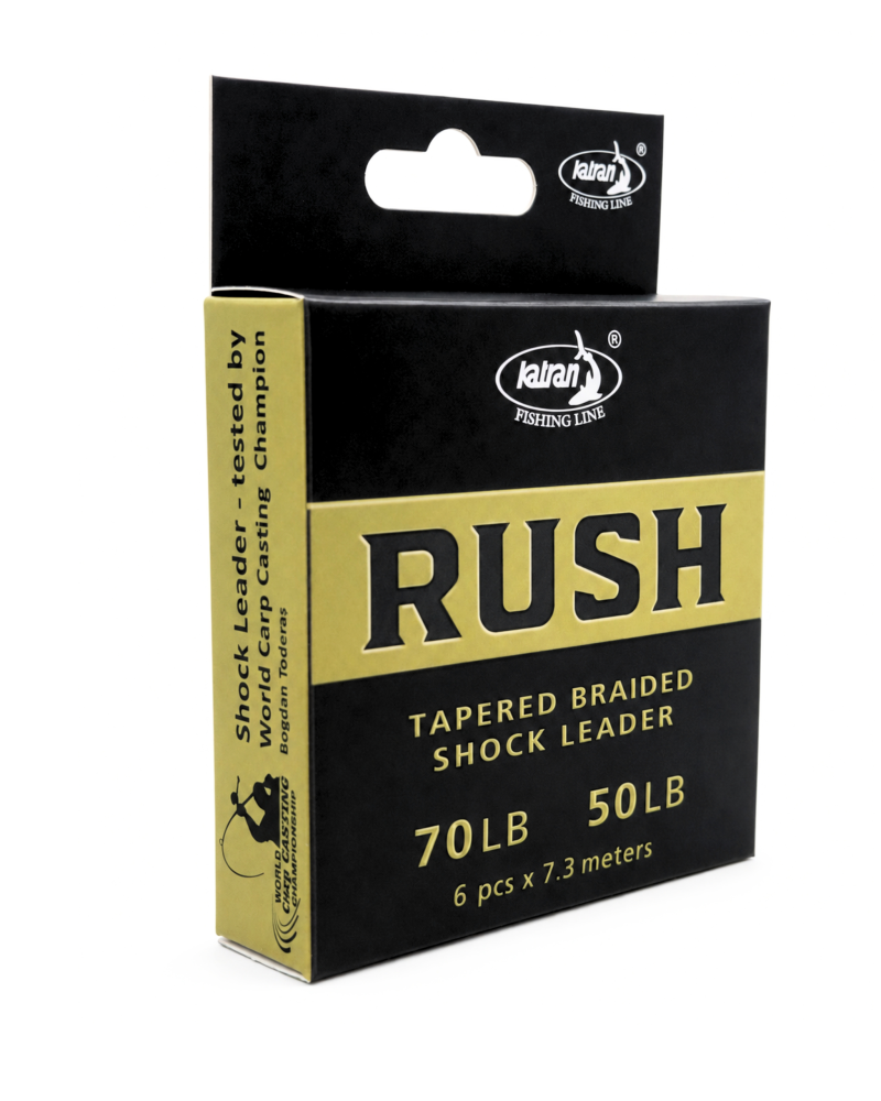 Înaintaș textil conic KATRAN RUSH Tapered Leader 70-50 lb, 7.3m, 6 buc. [2]