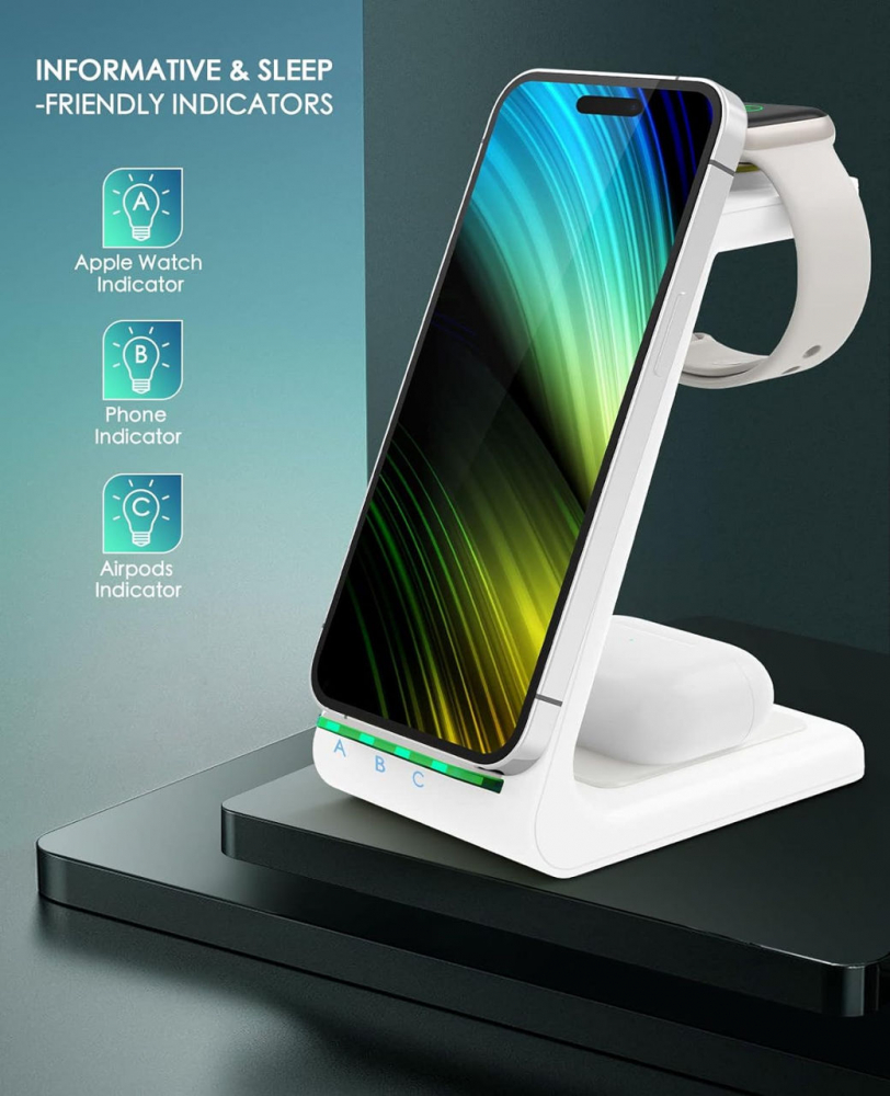 Incarcator 3 in 1 wireless charging T3 [2]
