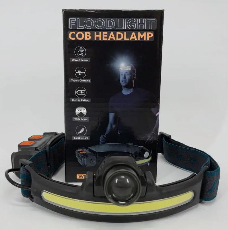 Фонарь с аккумулятором 1 lenta + 1 LED FLOODLIGHT COB HEADLAMP W678-2 [1]