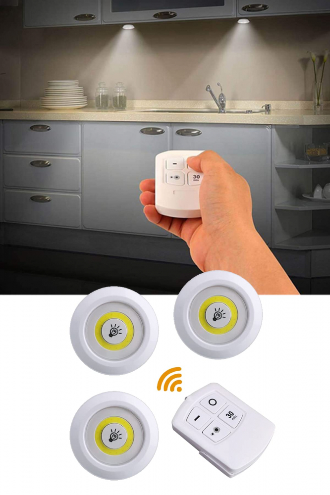 LED bec WATTON WT-364 3in1, cu telecomanda, rotunde [2]