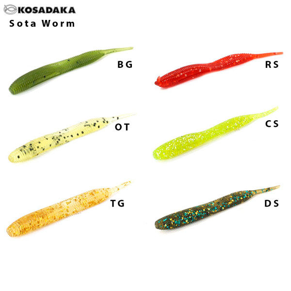 Lipitoare "SOTA Worm" 70mm culoare:OT(cutie 8buc) [2]