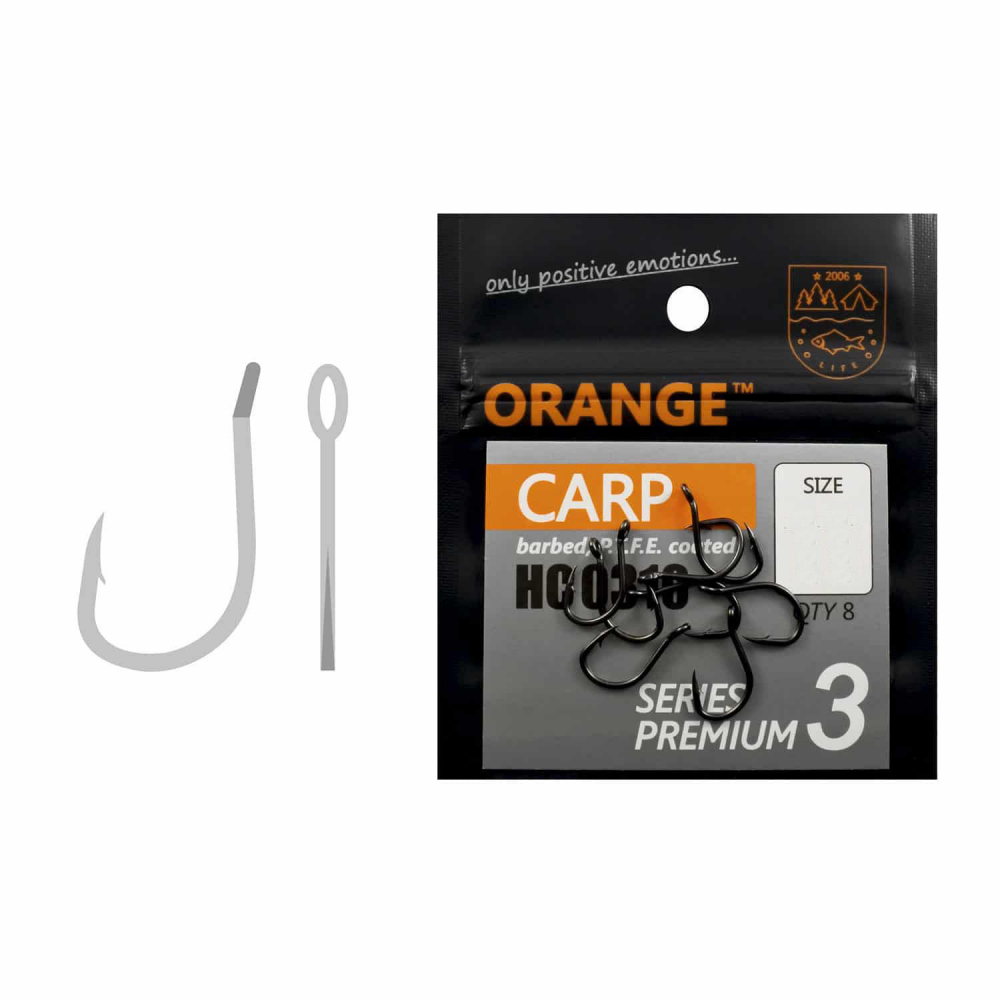 ORANGE крючок карповый (тефлоновый, премиум) серия 3 №6 HC0306 [1]