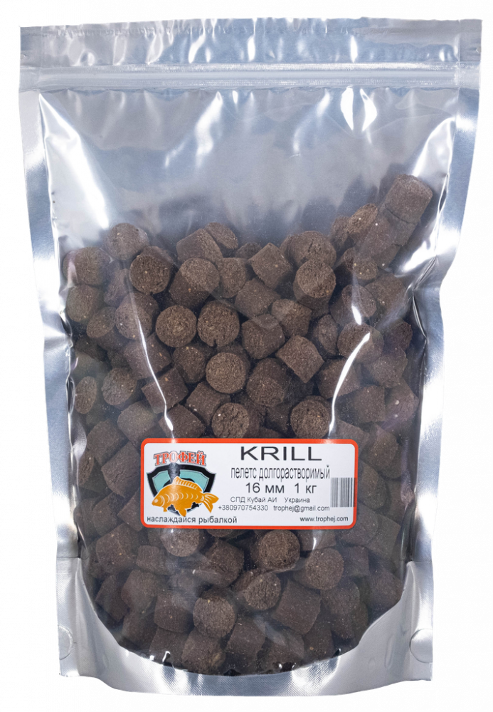 Pellets incet solubil Krill 16mm 1kg TRAFEI [1]