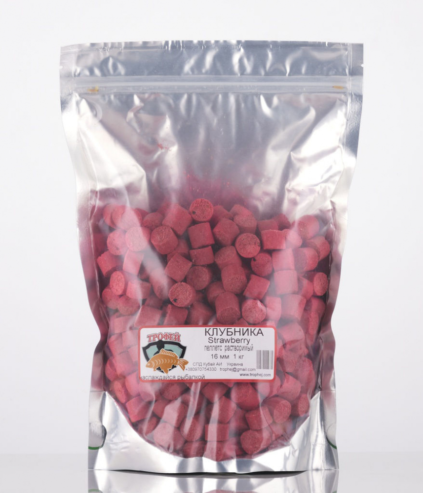 Пеллетс пылящий Клубника 16mm 1kg [1]