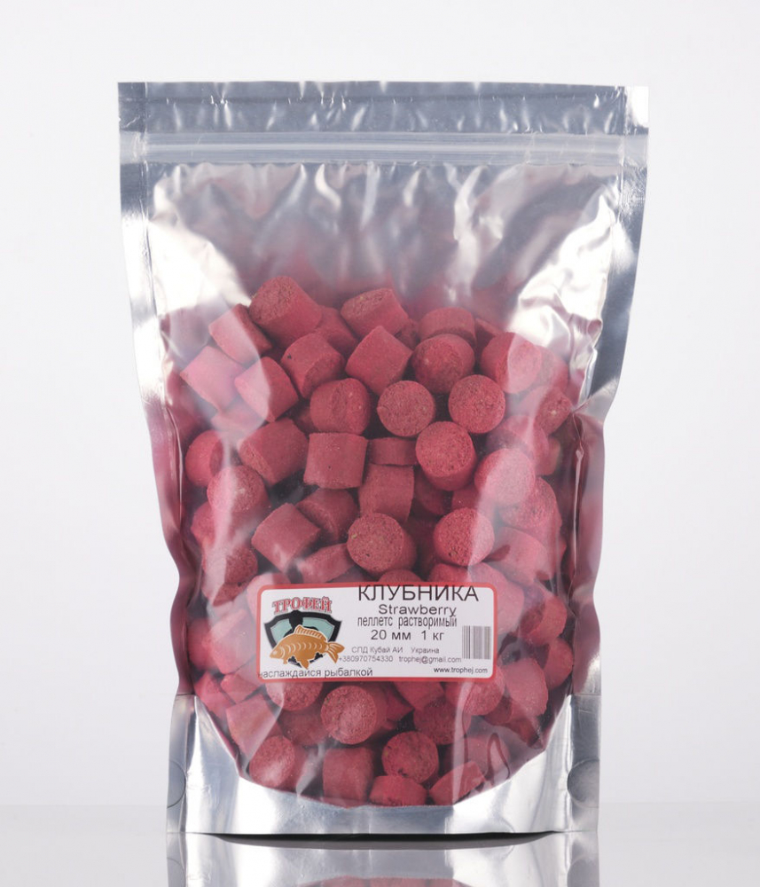 Пеллетс пылящий Клубника 20mm 1kg [1]
