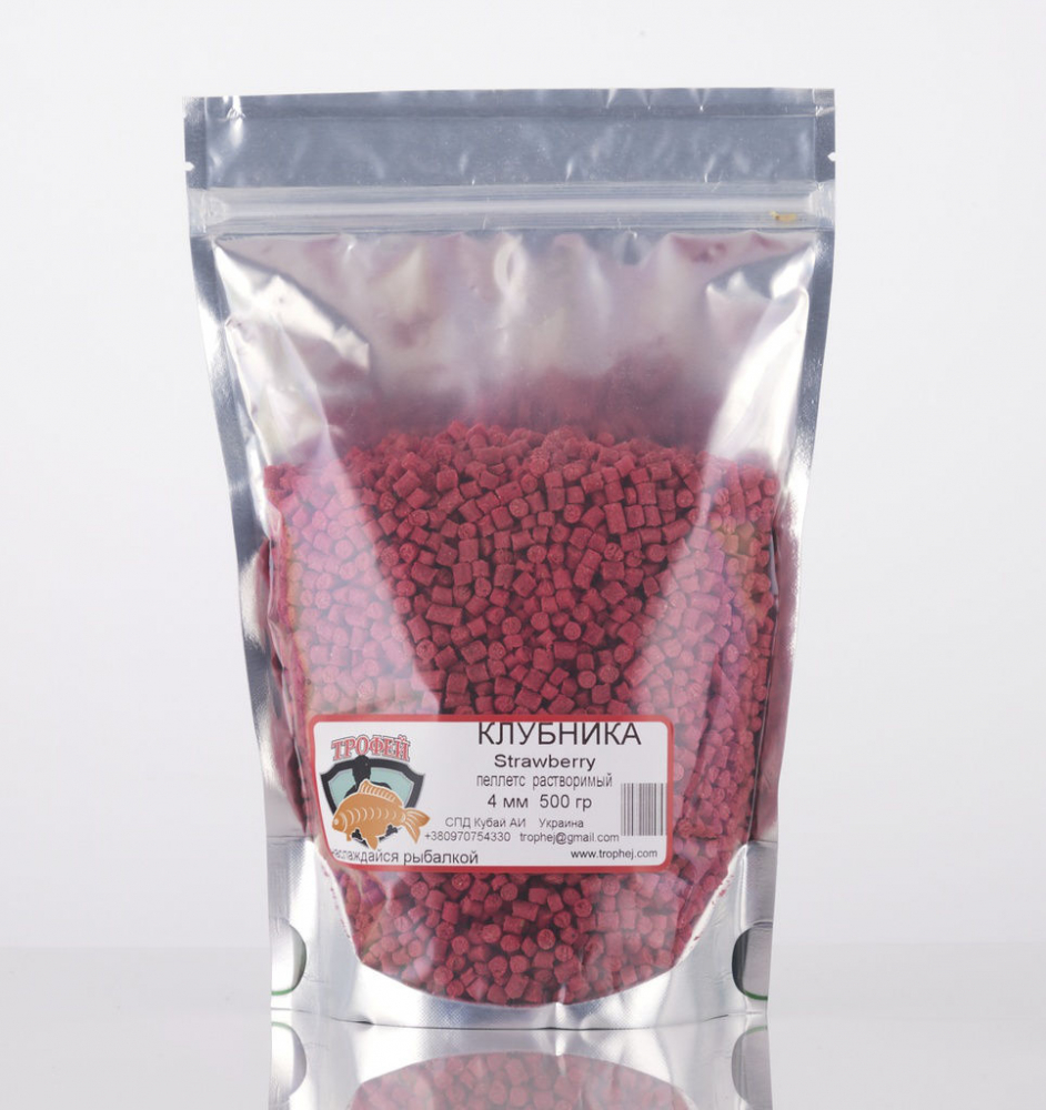 Пеллетс пылящий Клубника 4mm 0.5kg [1]