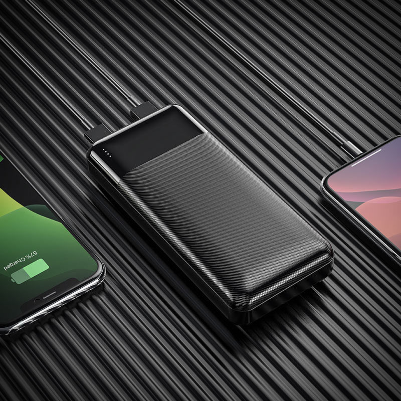 Портативный акумулятор 20.000mAh/LED Hoco J72A Easy travel Black [7]