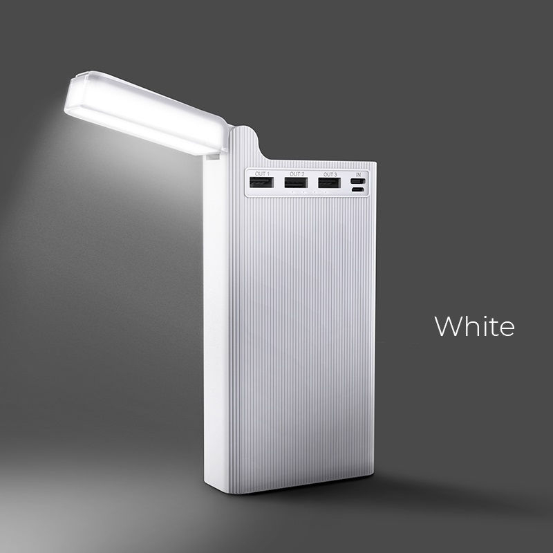Портативный акумулятор 30 000mAh/LED-lamp Hoco J62 Jove table lamp White [2]