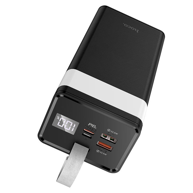 Портативный акумулятор 40 000mAh Hoco J86 Powermaster fully compatible PD20W/QC/LCD/Lamp Black [10]