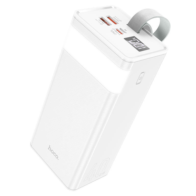 Портативный акумулятор 40 000mAh Hoco J86 Powermaster fully compatible PD20W/QC/LCD/Lamp White [3]