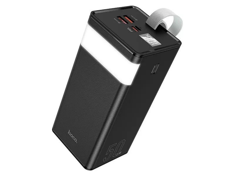 Портативный акумулятор 50 000mAh Hoco J86A Powermaster fully compatible PD20W/QC/LCD/Lamp Black [3]